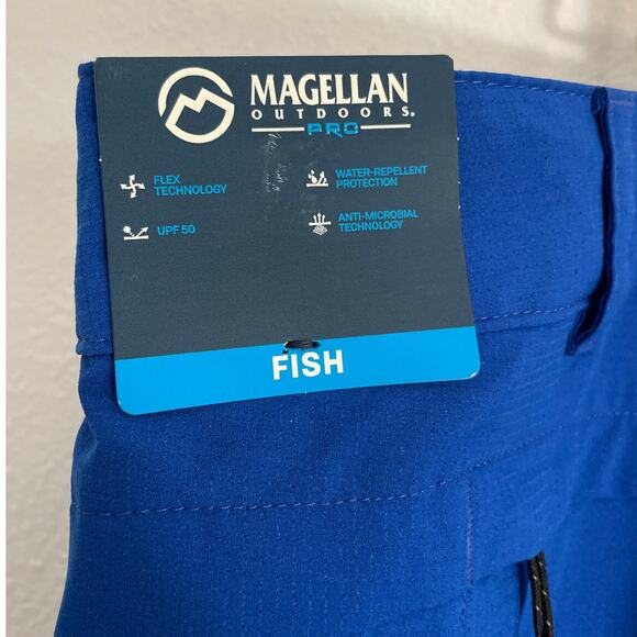 NWT Magellan Outdoors Men's Pro Fish Angler Hybrid Shorts 7" Blue XXL - Picture 8 of 10